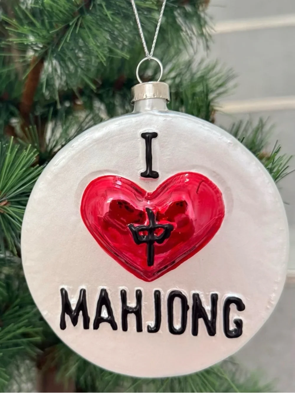 Mahjong Christmas Ornament